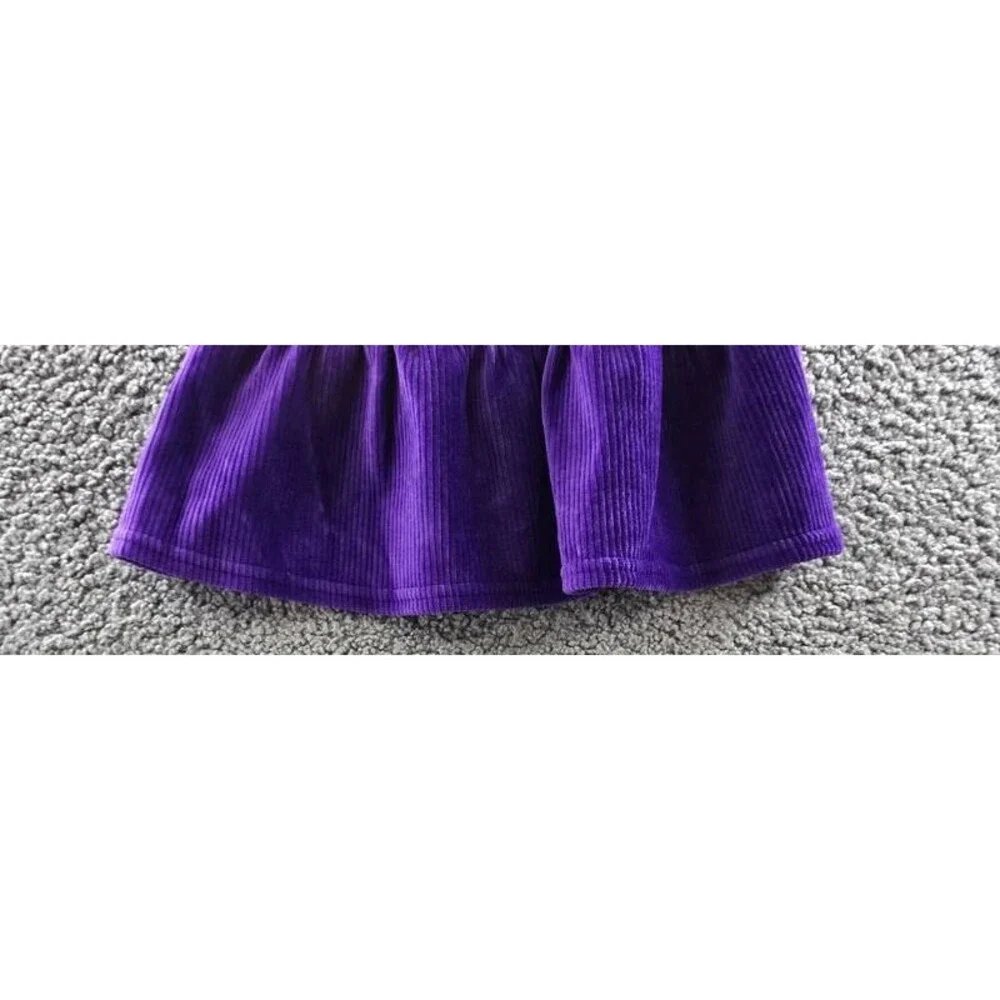 Polo Ralph Lauren Tiered Corduroy Skirt Toddler & Little Girls 2 Opulent Purple